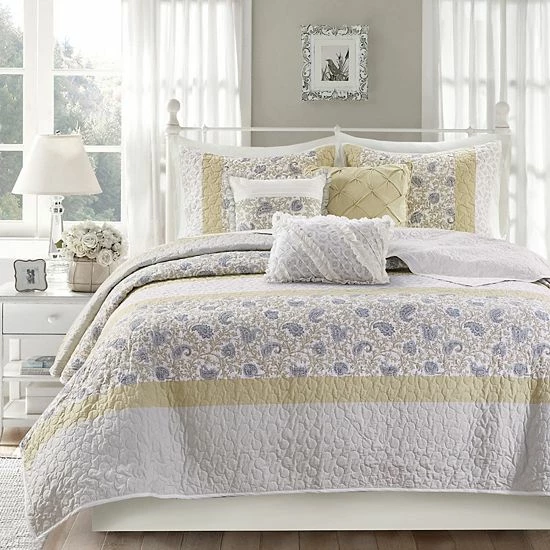 Madison Park 6-Piece Vanessa Quilted Coverlet Set Blue