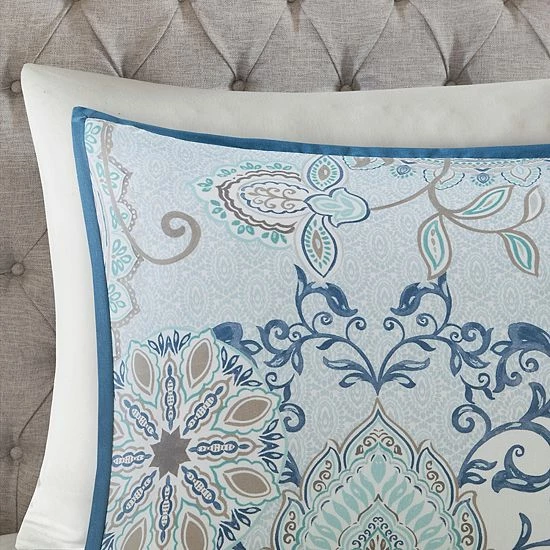 Madison Park Loleta 3-piece Reversible Duvet Cover Set Blue - Image 7