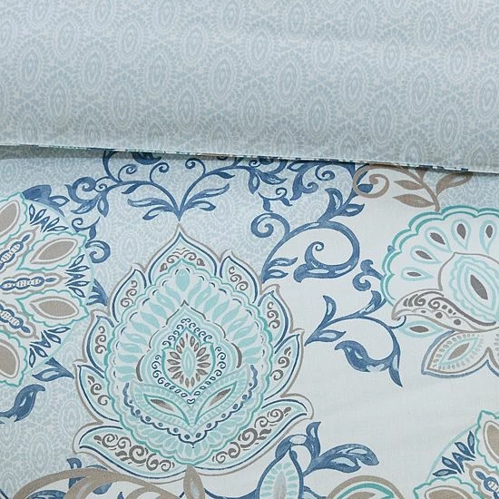 Madison Park Loleta 3-piece Reversible Duvet Cover Set Blue - Image 8