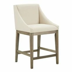 Madison Park Reed Swoop Arm Counter Stool Cream