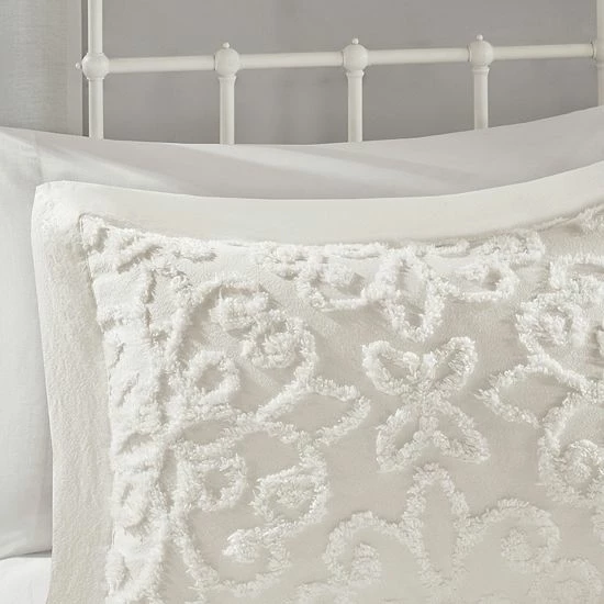 Madison Park Sarah 3-piece Cotton Chenille Bedspread Set Taupe - Image 2