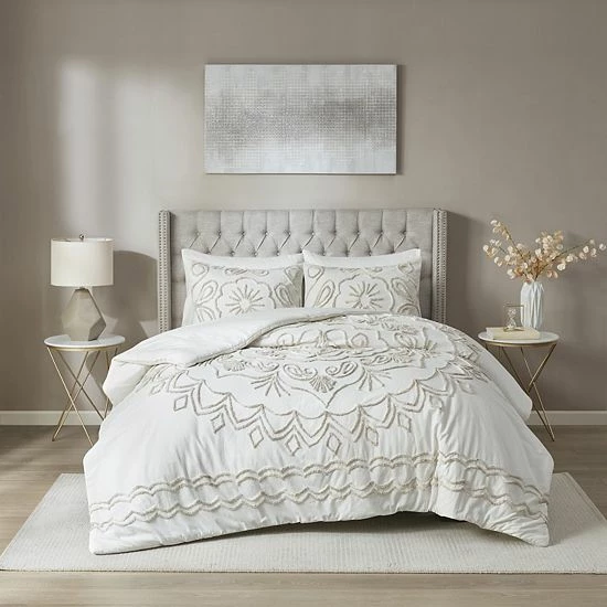 Madison Park Juliana 3-piece Tufted Cotton Chenille Comforter Set