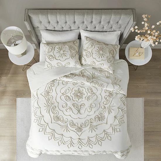 Madison Park Juliana 3-piece Tufted Cotton Chenille Comforter Set - Image 2