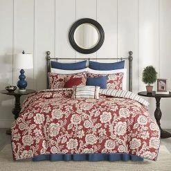 Madison Park 9-piece Georgia Comforter Set Red