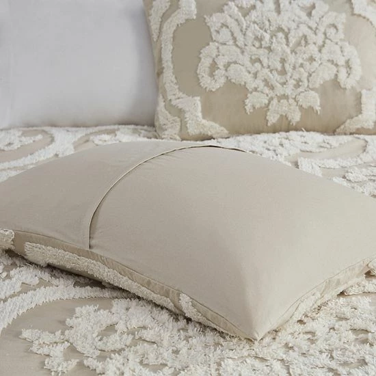 Madison Park Aeriela Cotton Chenille Comforter Set Taupe - Image 3