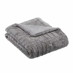 Madison Park Arctic Ultra Plush Down-Alternative Throw Gray