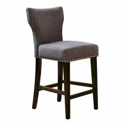 Madison Park Emilia Counter Stool Red Chili Faux Leather