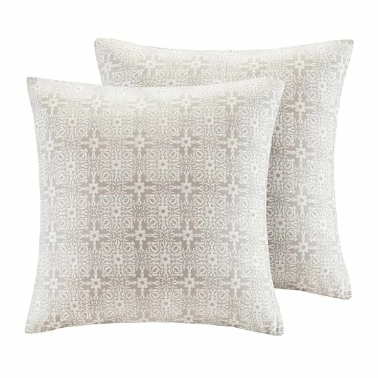 Madison Park Edna 6-Piece Reversible Cotton Comforter Set With Coordinating Pillows Gray Ivory - Image 10