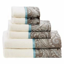 Madison Park Whitman Jacquard 6-piece Bath Towel Set Burgundy