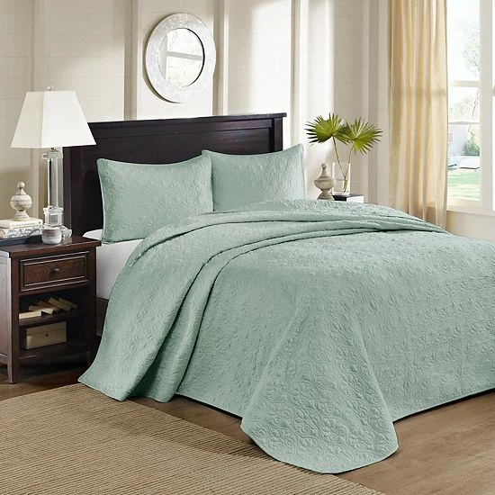 Madison Park Mansfield 3-Piece Bedspread Set Blue - Image 16