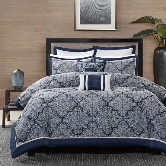 Madison Park Barrett 8-pc. Comforter Set Navy - Image 2
