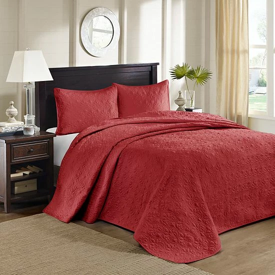 Madison Park Mansfield 3-Piece Bedspread Set Blue - Image 20