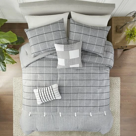 Madison Park Elm 5-Piece Antimicrobial Comforter Set With Decorative Pillows - Image 2