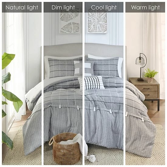Madison Park Elm 5-Piece Antimicrobial Comforter Set With Decorative Pillows - Image 7