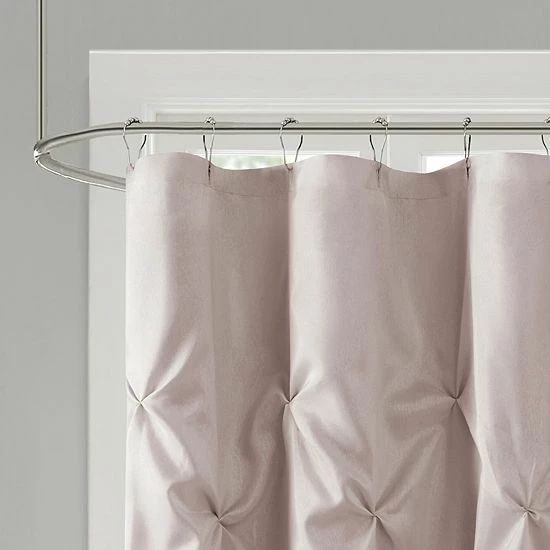 Madison Park Vivian Tufted Shower Curtain Black - Image 3