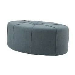 Madison Park Aberdeen Oval Ottoman Blue