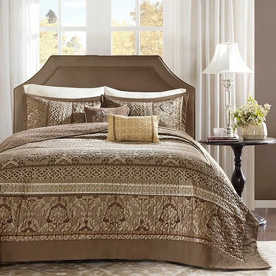 Madison Park Venetian 5-piece Jacquard Bedspread Set