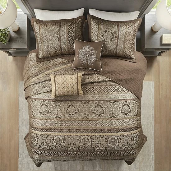 Madison Park Venetian 5-piece Jacquard Bedspread Set - Image 3