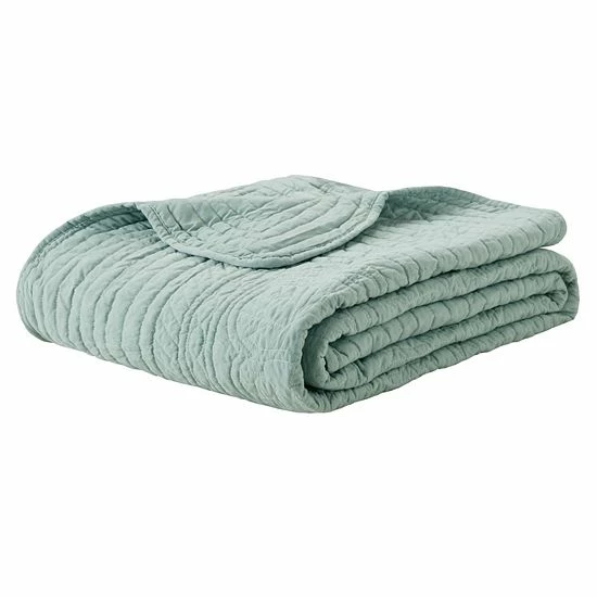 Madison Park Marino Oversized Quilted Throw With Scalloped Edges White - Image 5