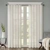 Madison Park 2-pack Kaylee Solid Crushed Sheer Window Curtains Cream