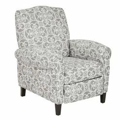 Madison Park Oscar Push Back Recliner Chair Navy Multi