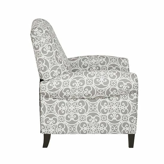 Madison Park Oscar Push Back Recliner Chair Navy Multi - Image 3