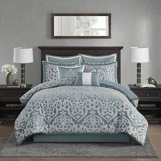 Madison Park Dillon 8-Piece Jacquard Comforter Set Tan - Image 13