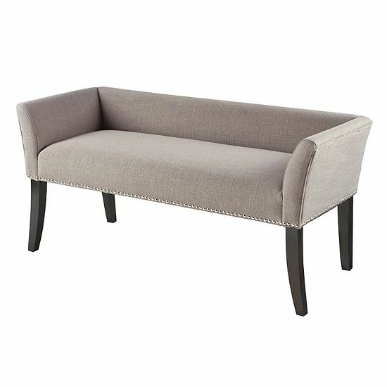 Madison Park Antonio Accent Bench Taupe Patterned