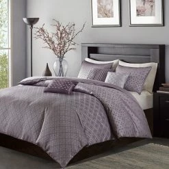 Madison Park Morris Duvet Cover Set Purple