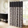 Madison Park Whitman Jacquard Shower Curtain Black
