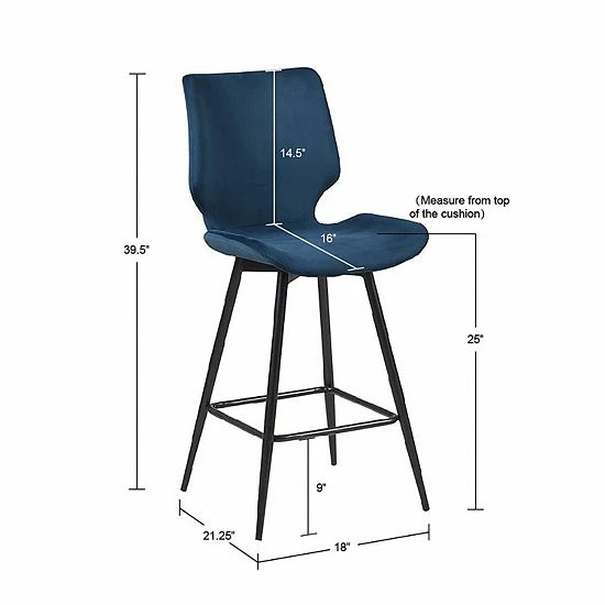 Madison Park Whelington Swivel Counter Stool - Image 7