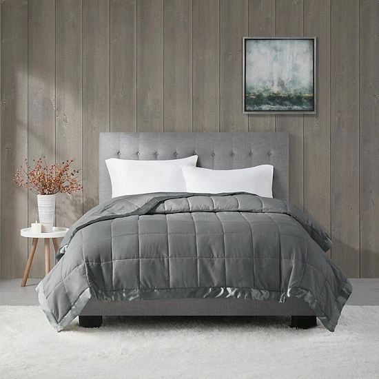 Madison Park Solid 3M Down-Alternative Blanket Blue - Image 7