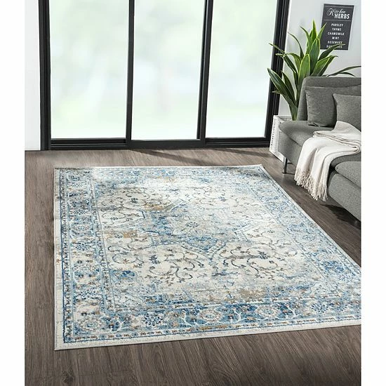 Madison Park Molly Global Medallion Woven Area Rug Gray - Image 11