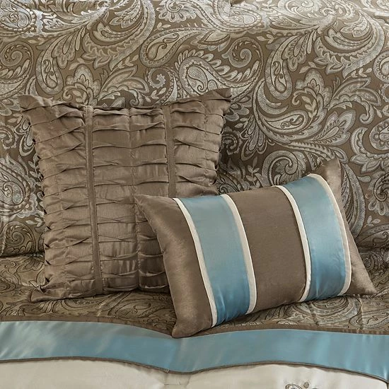 Madison Park 7-piece Lorraine Jacquard Comforter Set - Image 7