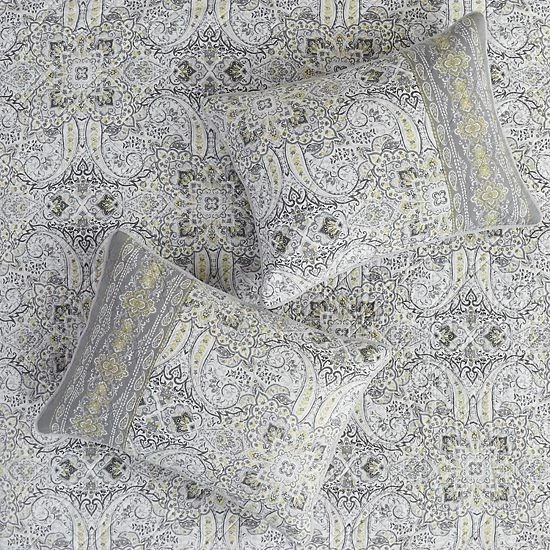 Madison Park Gaia Reversible Antimicrobial Cotton Coverlet Set With Shams Teal - Image 3