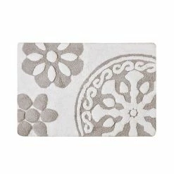 Madison Park Marrakesh Medallion Cotton Tufted Bath Rug - 20'' X 30'' Gray