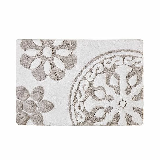 Madison Park Marrakesh Medallion Cotton Tufted Bath Rug - 20'' X 30'' Gray - Image 9