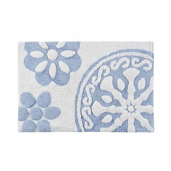 Madison Park Marrakesh Medallion Cotton Tufted Bath Rug - 20'' X 30'' Gray - Image 11