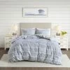 Madison Park Aiden 3-Piece Cotton Clipped Duvet Cover Set With Shams Taupe