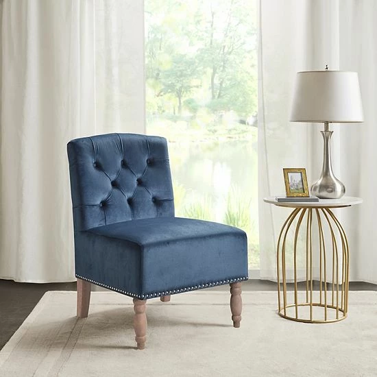 Madison Park Serena Accent Chair Kaley Yellow Gray - Image 2