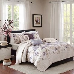 Madison Park Piper 6-piece Quilted Coverlet Set Taupe