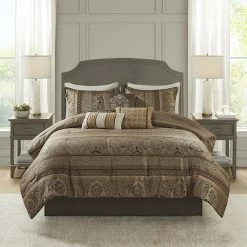Madison Park 7-piece Venetian Jacquard Comforter Set Gray