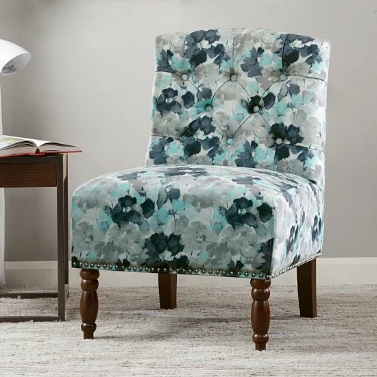 Madison Park Serena Accent Chair Kaley Yellow Gray - Image 13