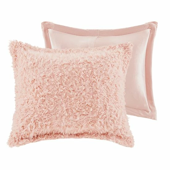 Madison Park Nova Faux Mohair & Faux Mink Comforter Set Gray - Image 8