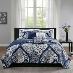 Madison Park Marcella 6-piece Coverlet Set Black