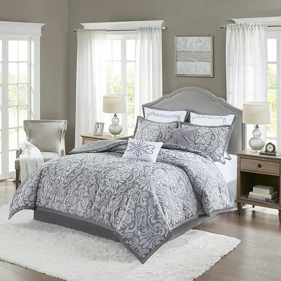Madison Park Audrey 8-Piece Jacquard Comforter Set With Shams - Image 4