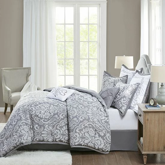 Madison Park Audrey 8-Piece Jacquard Comforter Set With Shams - Image 12