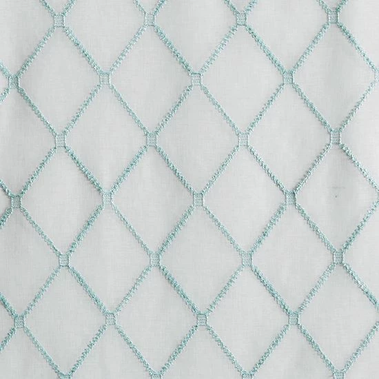 Madison Park 1-Panel Iris Diamond Sheer Window Curtain Ivory - Image 6