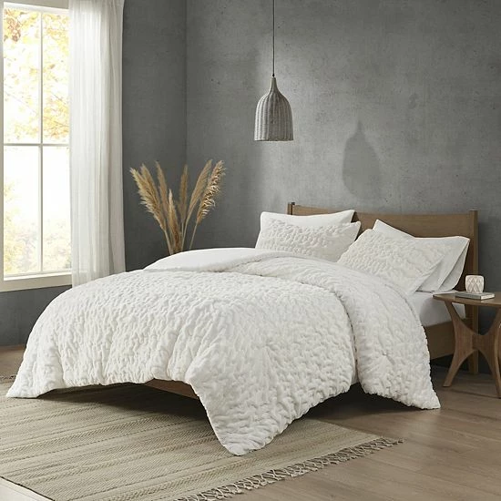Madison Park Dakota Ruched Faux Fur Down Alternative-Comforter Set With Shams - Image 2