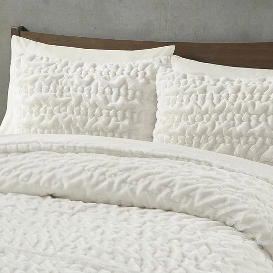 Madison Park Dakota Ruched Faux Fur Down Alternative-Comforter Set With Shams - Image 4